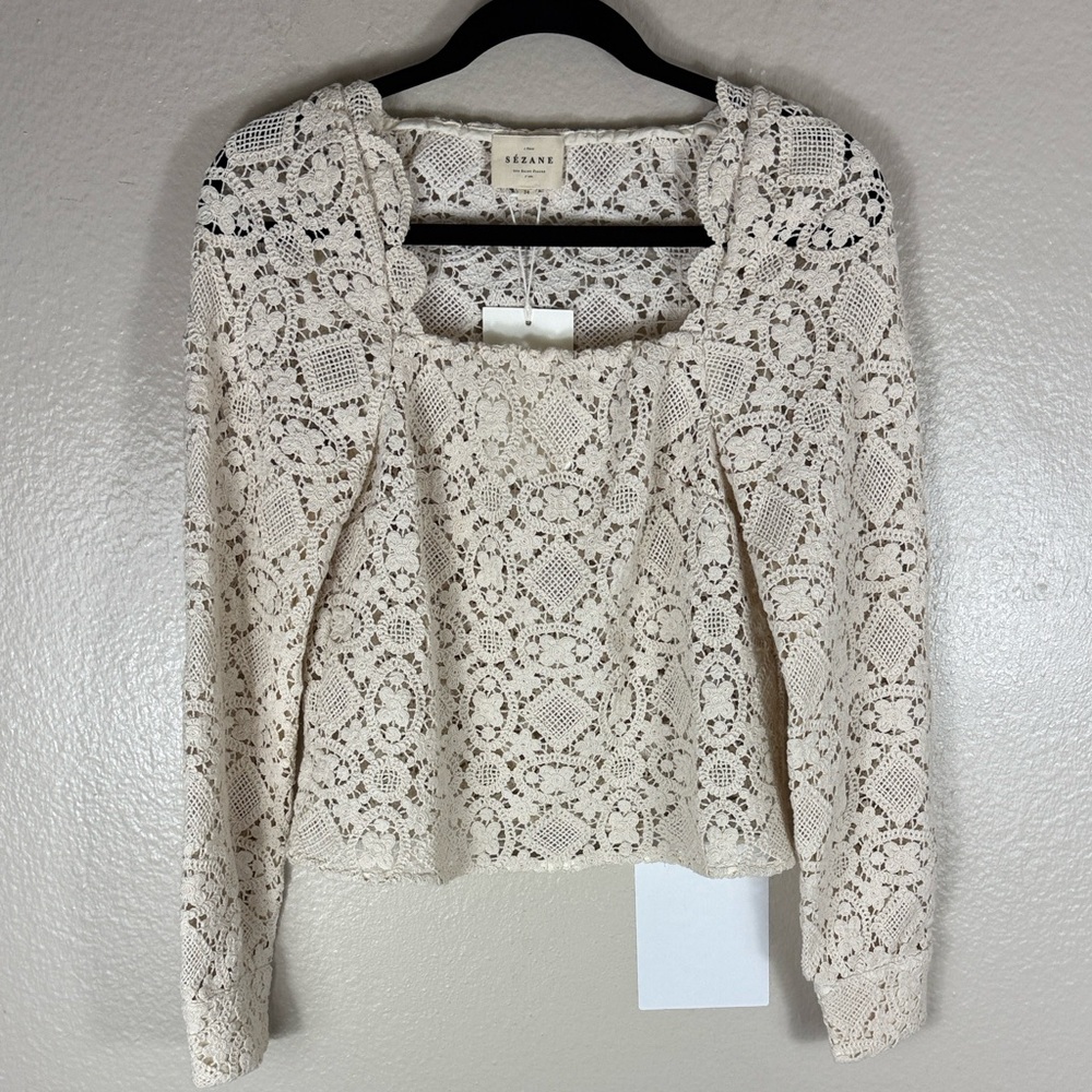 Sézane Alvere Lace Blouse - Picture 6 of 11